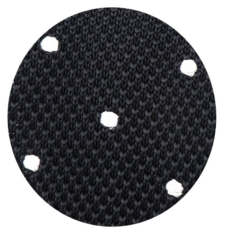 Secdtie Mens Boy Black Knitted Neck Tie with White Dots Accessory Formal Necktie - Image 4
